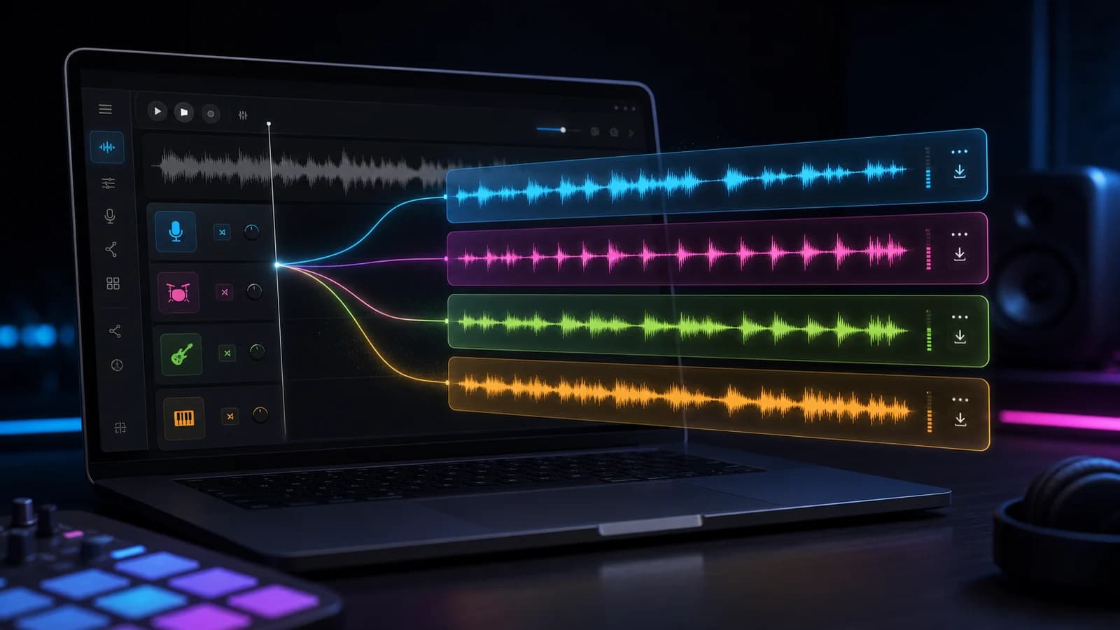 Split one song into the parts producers actually need