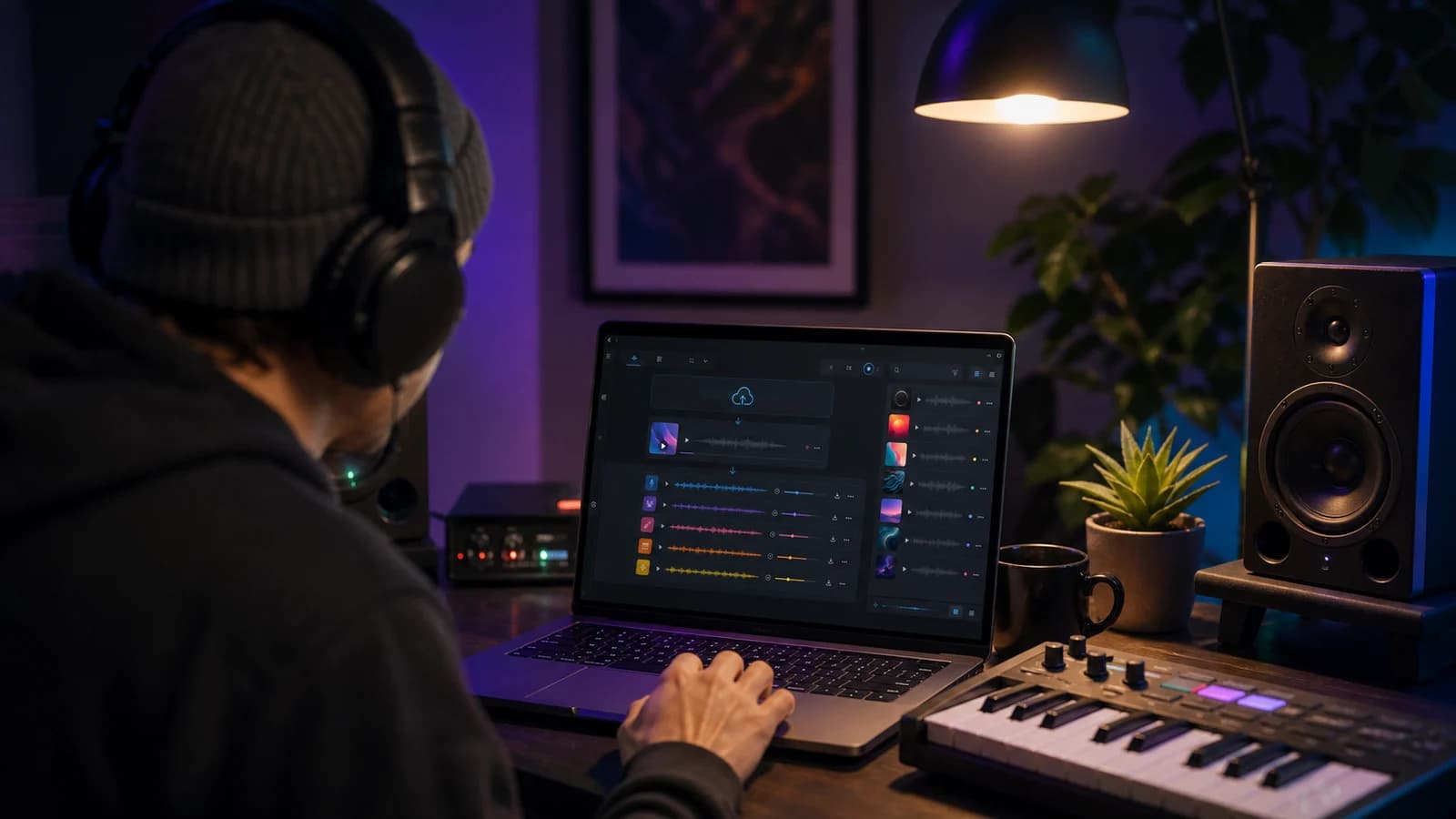 Best for quick uploads and saved SongReelAI tracks