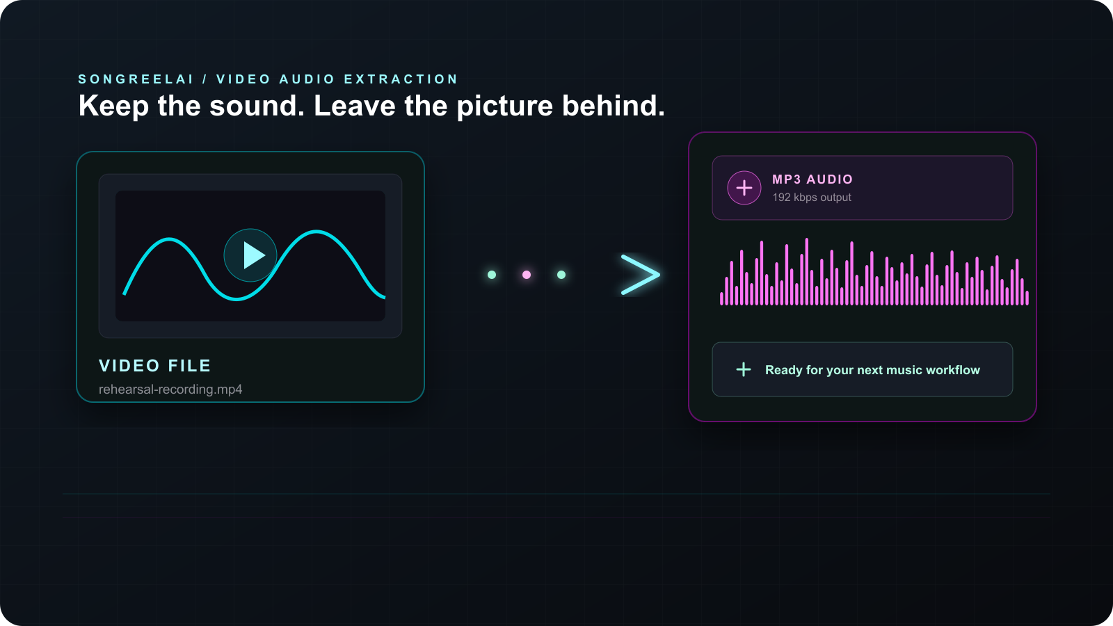 Video file transformed into an MP3 waveform